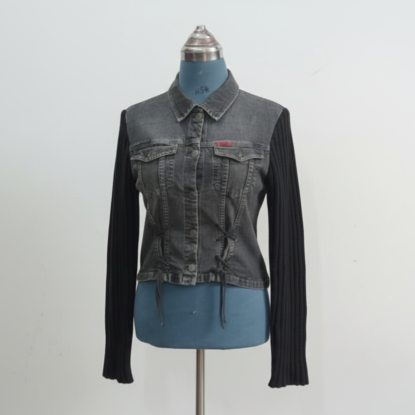 Z.a.g.o.r.a Denim & Knit Mixed-Media Jacket