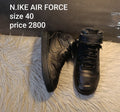 Nike Air force Black leather Sneakers