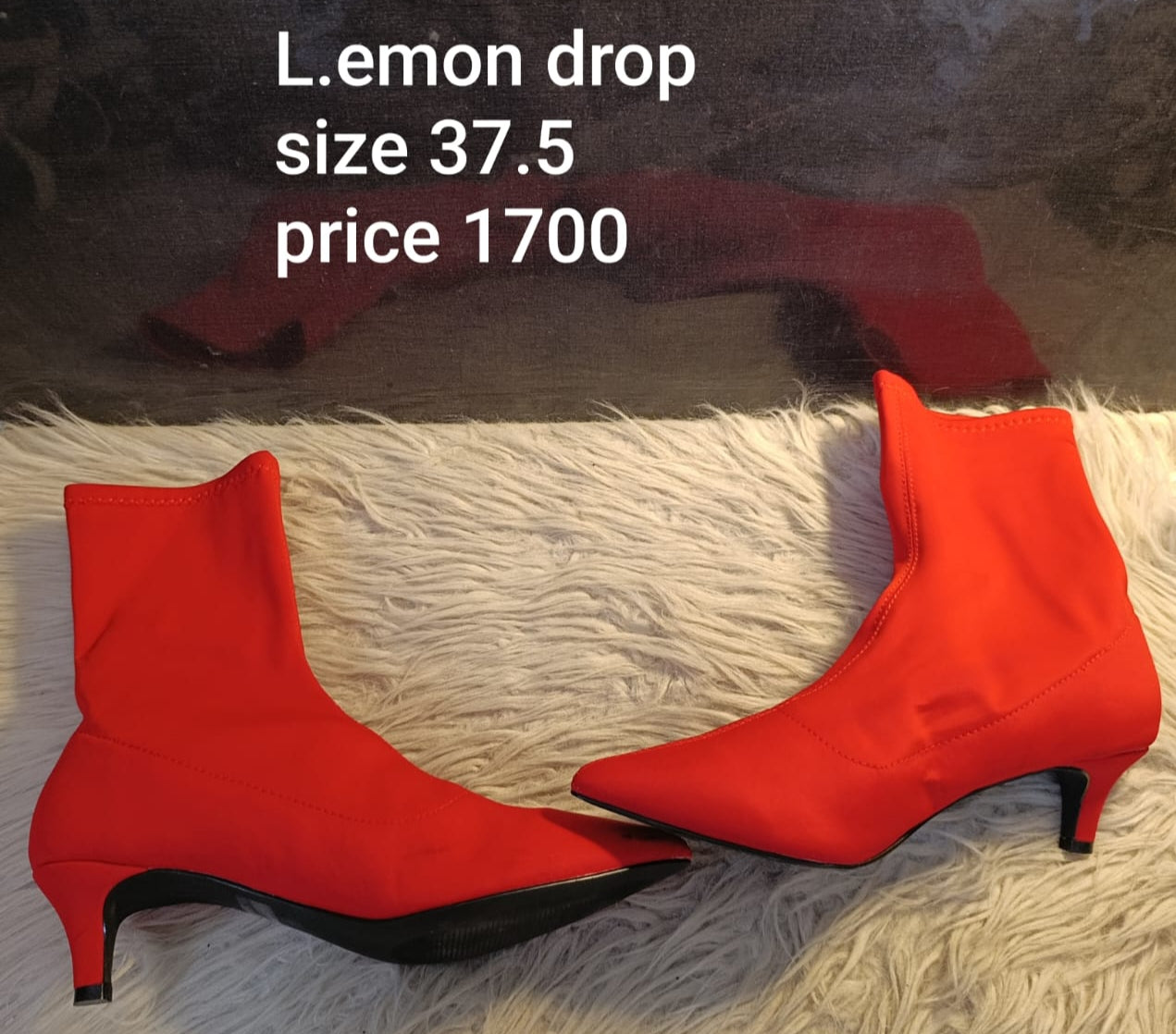 Lemon drops red ladies boots