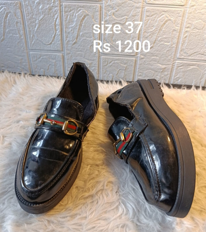 Black loafers