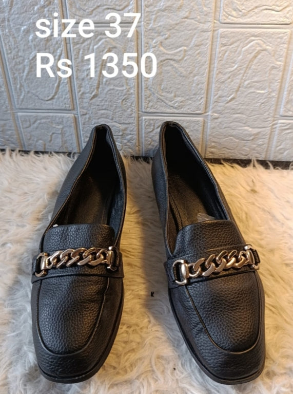 Black loafers