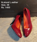 Natural leather heels